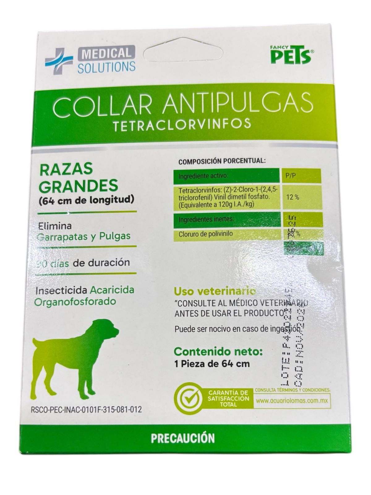 Ms-Collar Fancy Pets para Perros – Collar Ajustable 39 a 64 cm