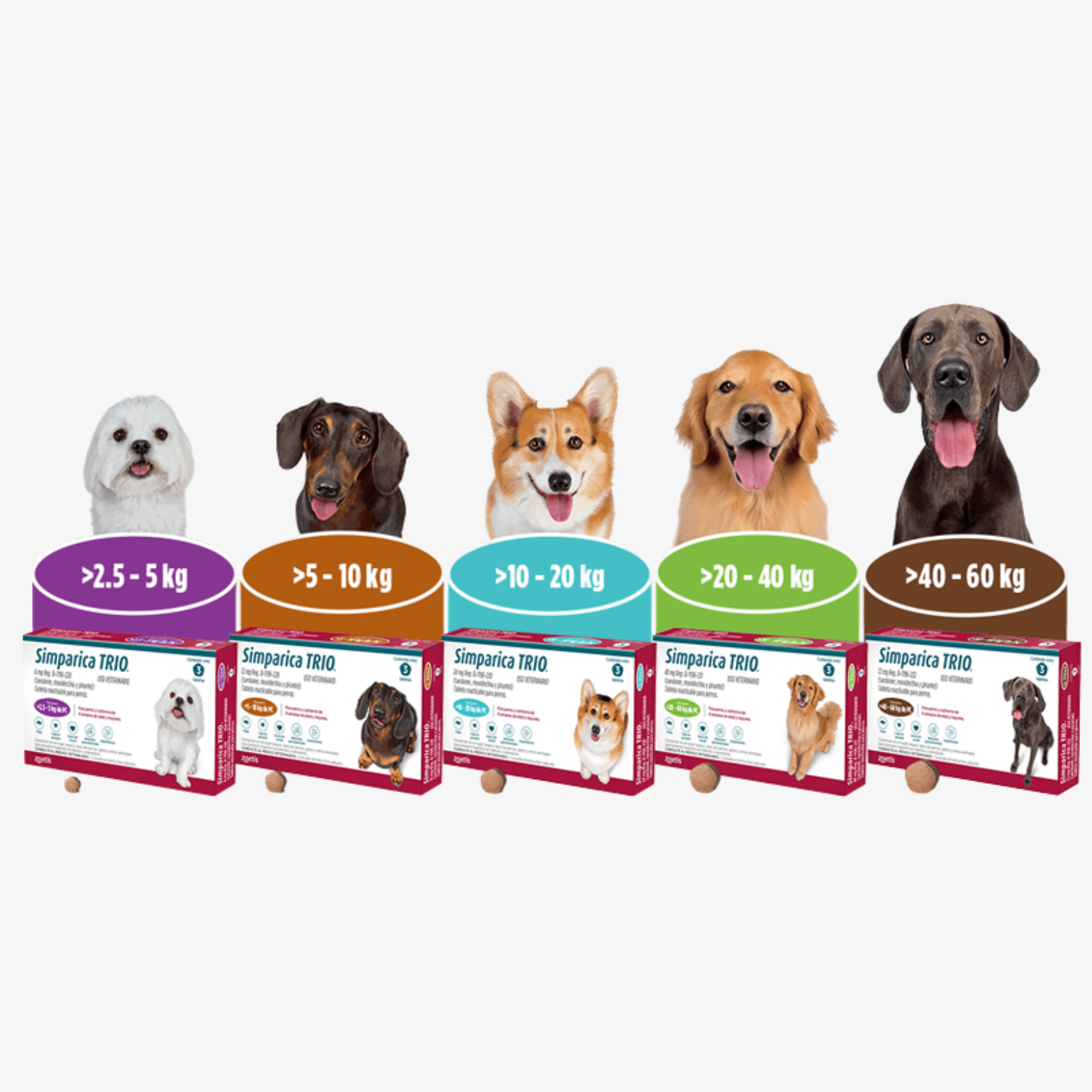 Simparica Trio para Perros – 1 Tableta Masticable