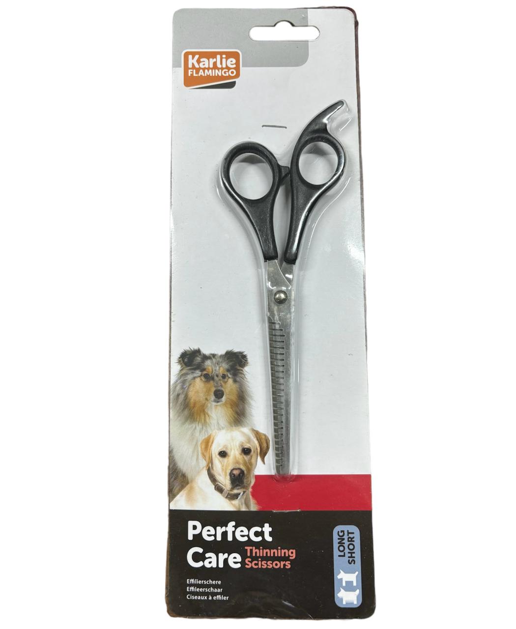 Tijeras para entresacar doble cara mango de plástico Karlie