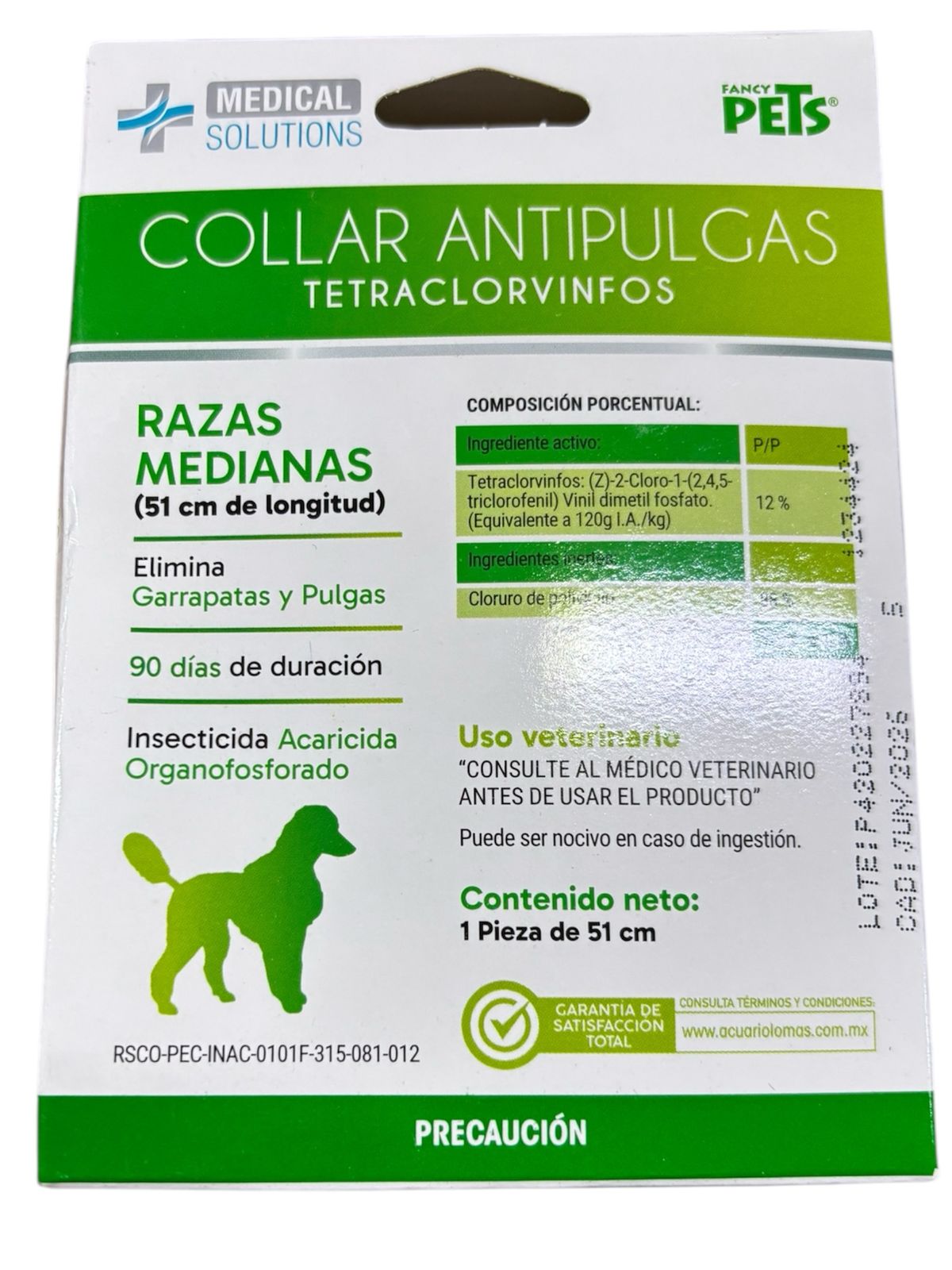 Ms-Collar Fancy Pets para Perros – Collar Ajustable 39 a 64 cm