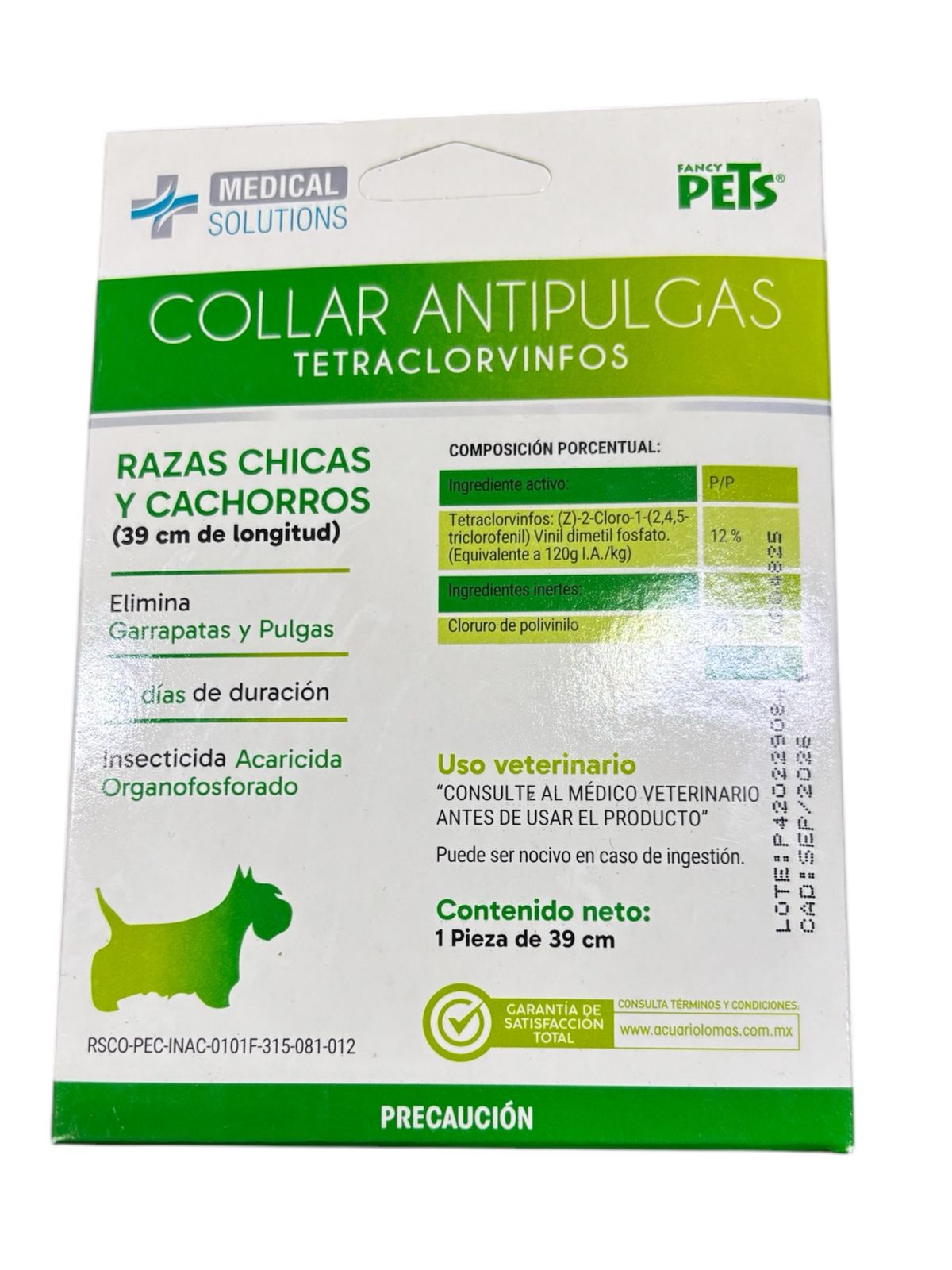 Ms-Collar Fancy Pets para Perros – Collar Ajustable 39 a 64 cm