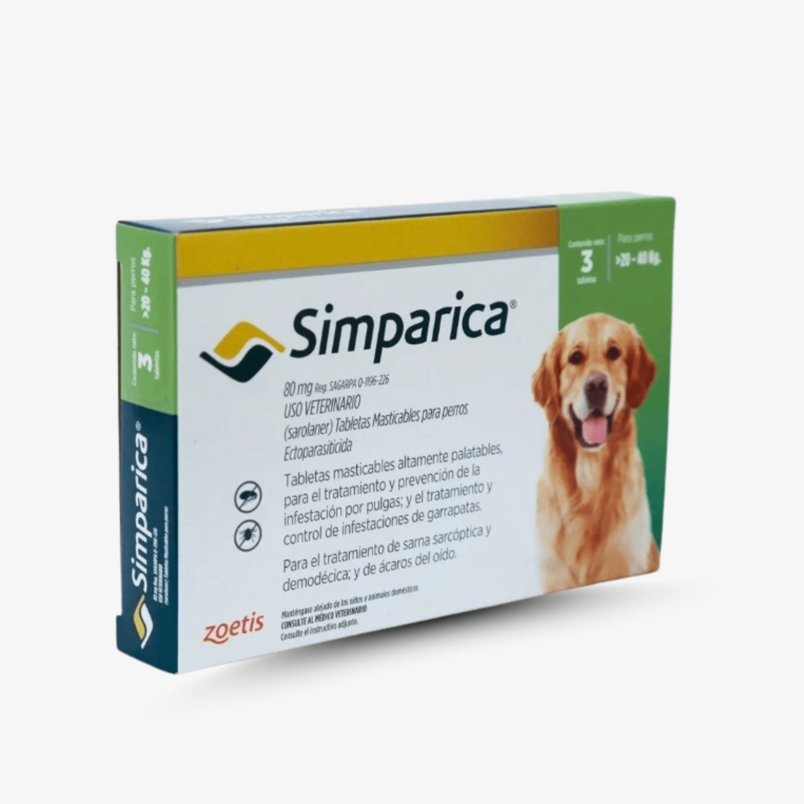 Simparica para Perros – 3 Tabletas Masticables