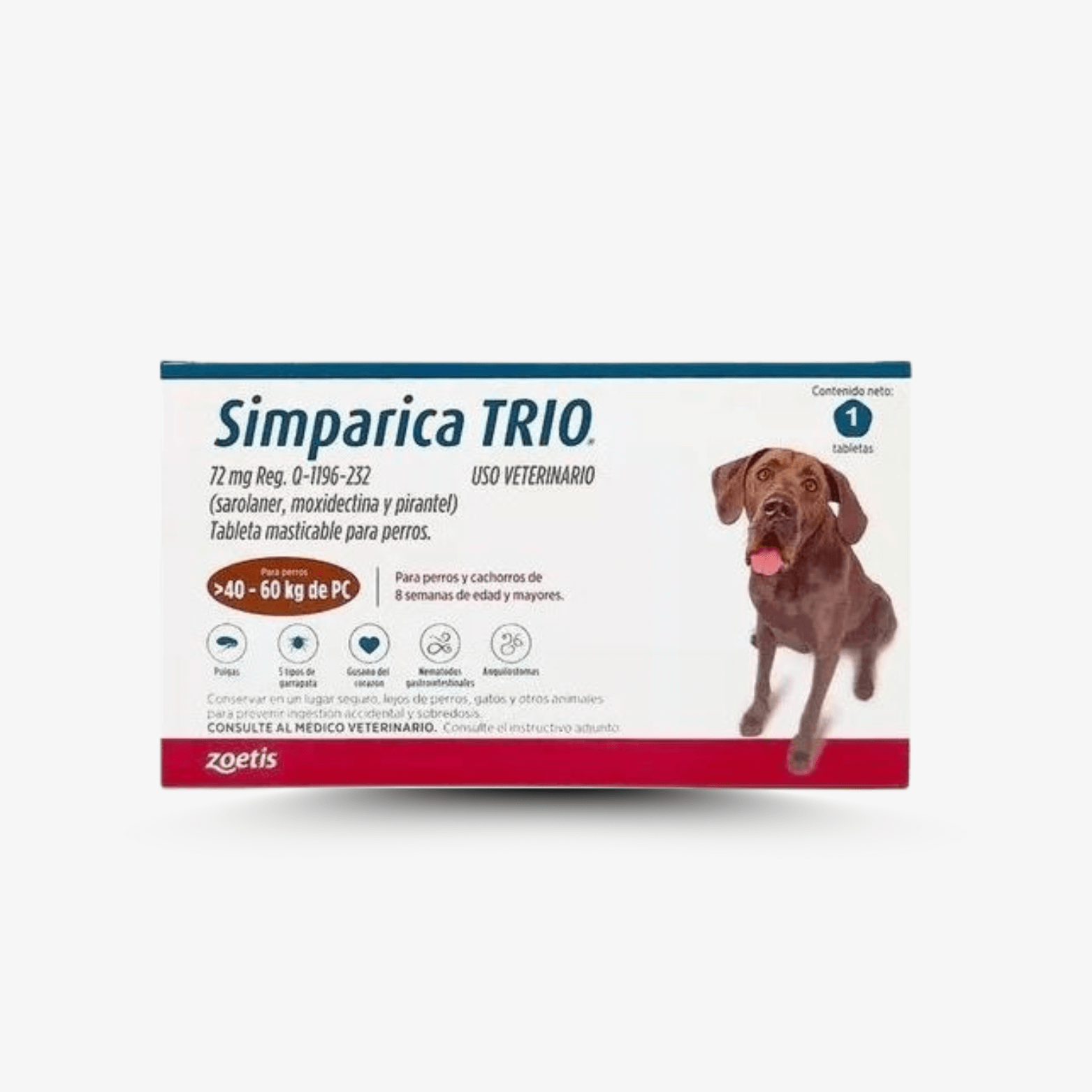 Simparica Trio para Perros – 1 Tableta Masticable