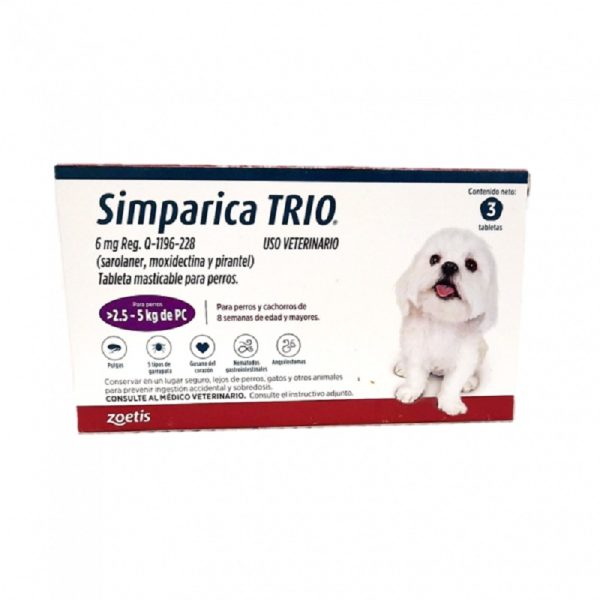 Simparica Trio para Perros – 3 Tabletas Masticables
