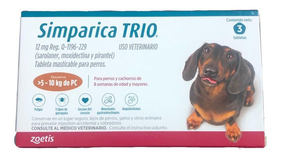 Simparica Trio para Perros – 3 Tabletas Masticables