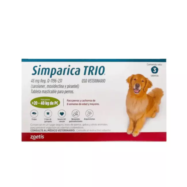 Simparica Trio para Perros – 3 Tabletas Masticables