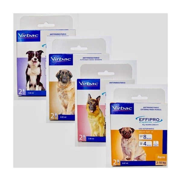 Effipro Duo para Perros – Pipetas Externas Virbac (2 Unidades)