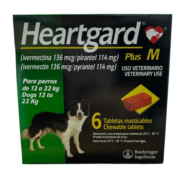 HeartGard PLUS Perro Mediano 6 Masticables Boehringer