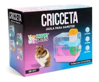 Jaula Para Hámster Op-377 Cricceta 27x21x33cm + Accesorios