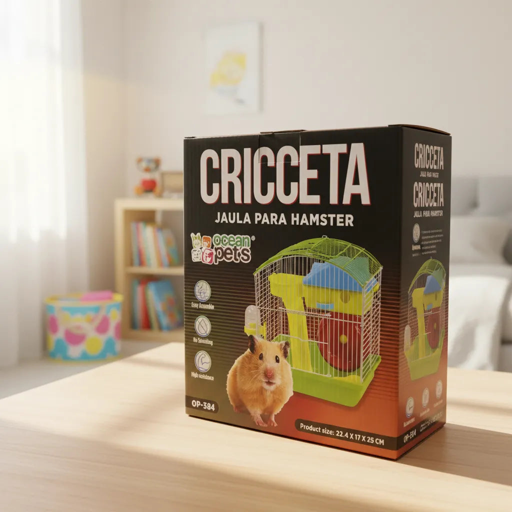 JAULA P/HAMSTER CRICCETA 22.5 X 17 X 25 CM
