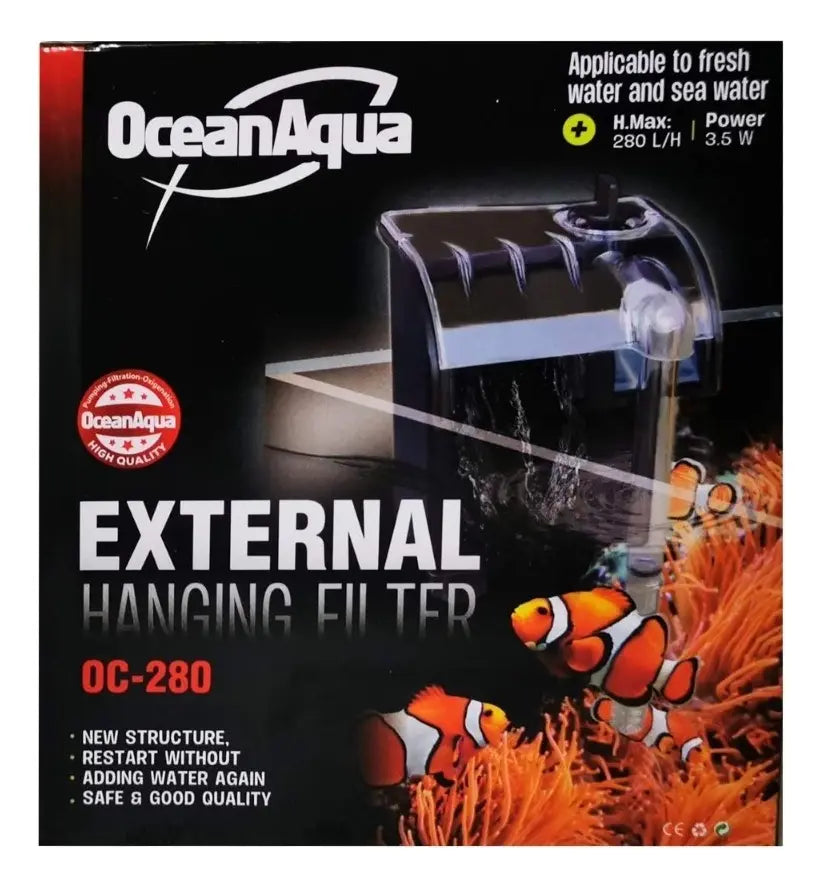 Filtro De Cascada De Peceras 5 A 20 Litros Ocean Aqua OC-280