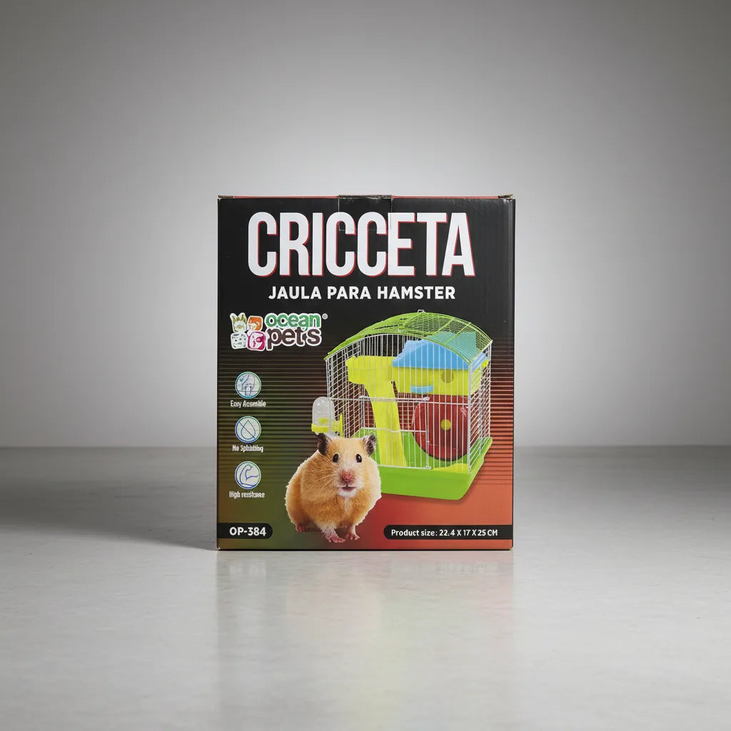 JAULA P/HAMSTER CRICCETA 22.5 X 17 X 25 CM