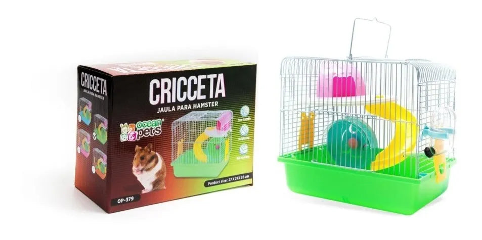 Jaula Para Hámster Cricceta 27x 21x 26cm + Accesorios