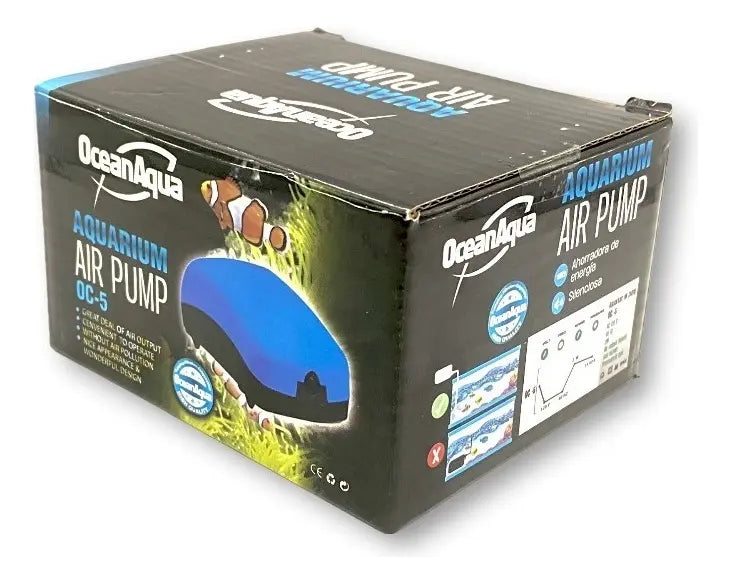 Bomba de Aire Ocean Aqua OC-5 para Peceras y Acuarios 10-50L 2W