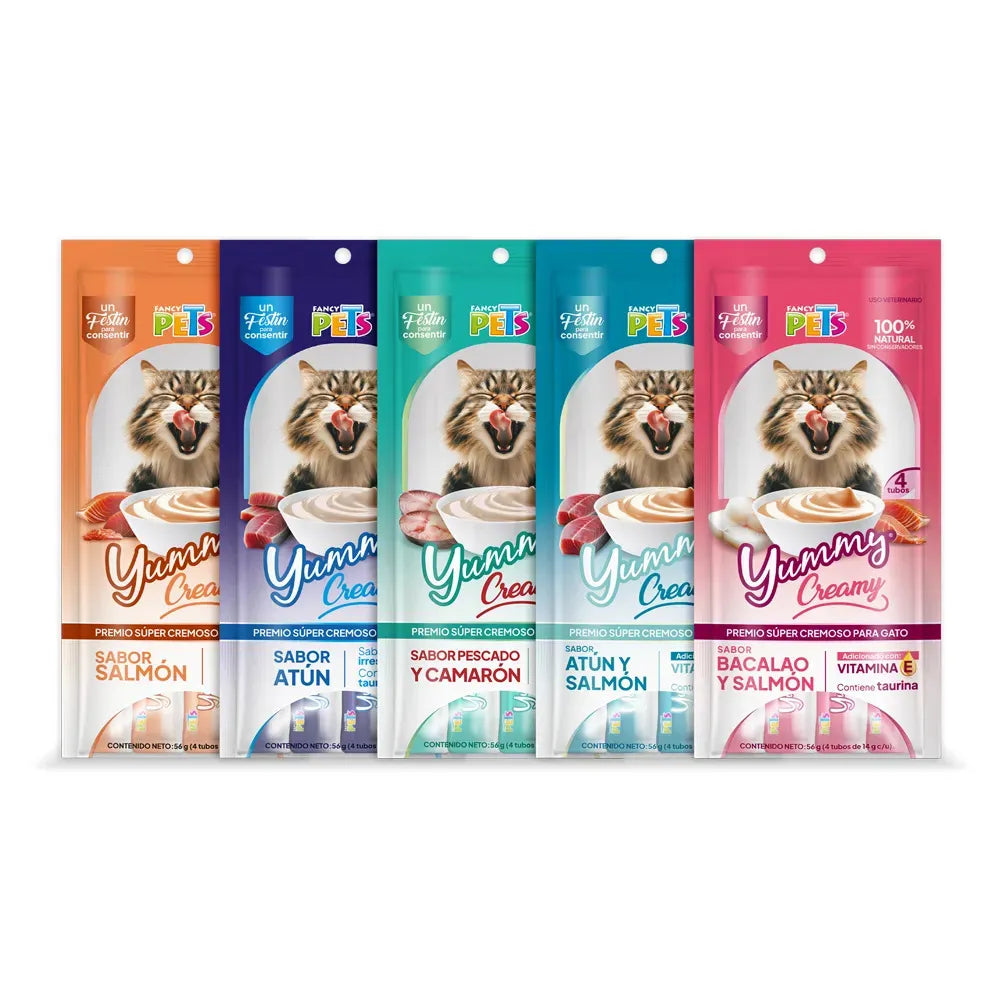 YUMMY CREAMY PARA GATO 56g (4 tubos de 14g c/u)