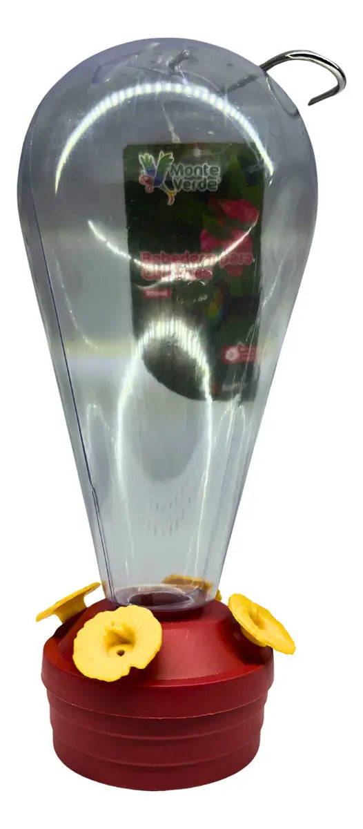 Bebedero Colibri 900 Ml Alimentador Colibries Colgante Color Transparente / Cono