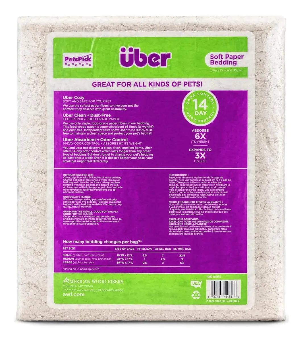 Sustrato Papel Petspick Über Super Absorbente Antiolores 56 L Blanco