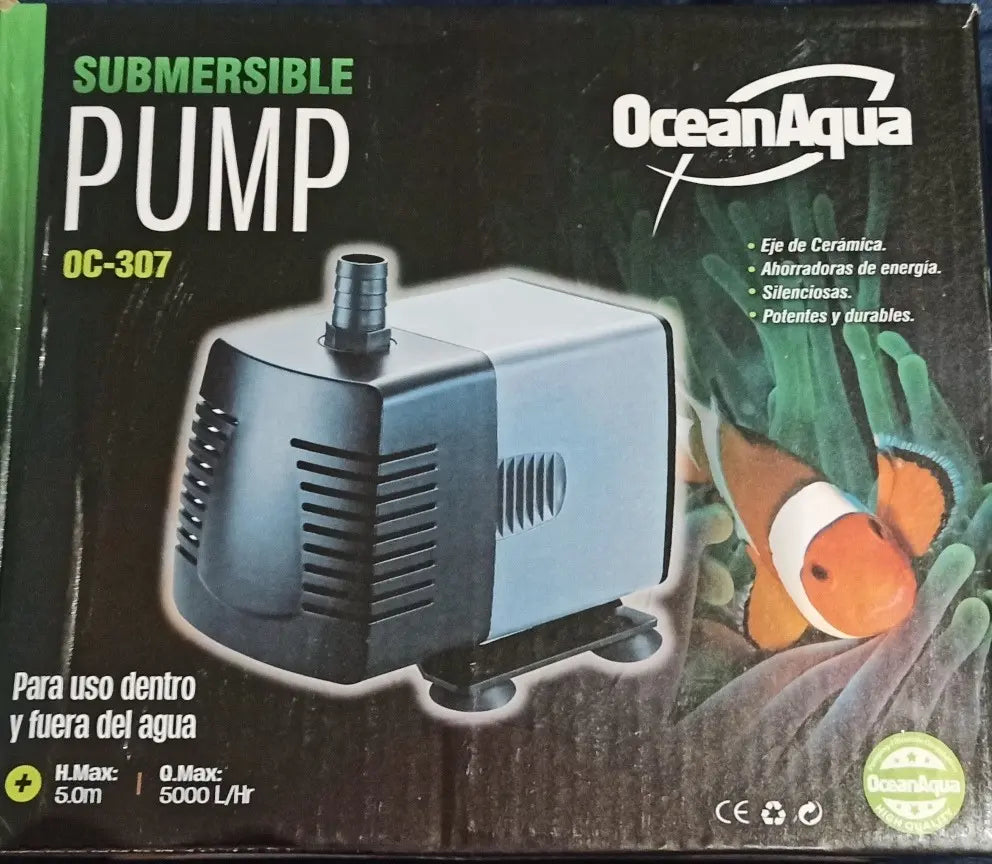 Bomba Sumergible Para Acuario Ocean Aqua OC-307 5000l/h