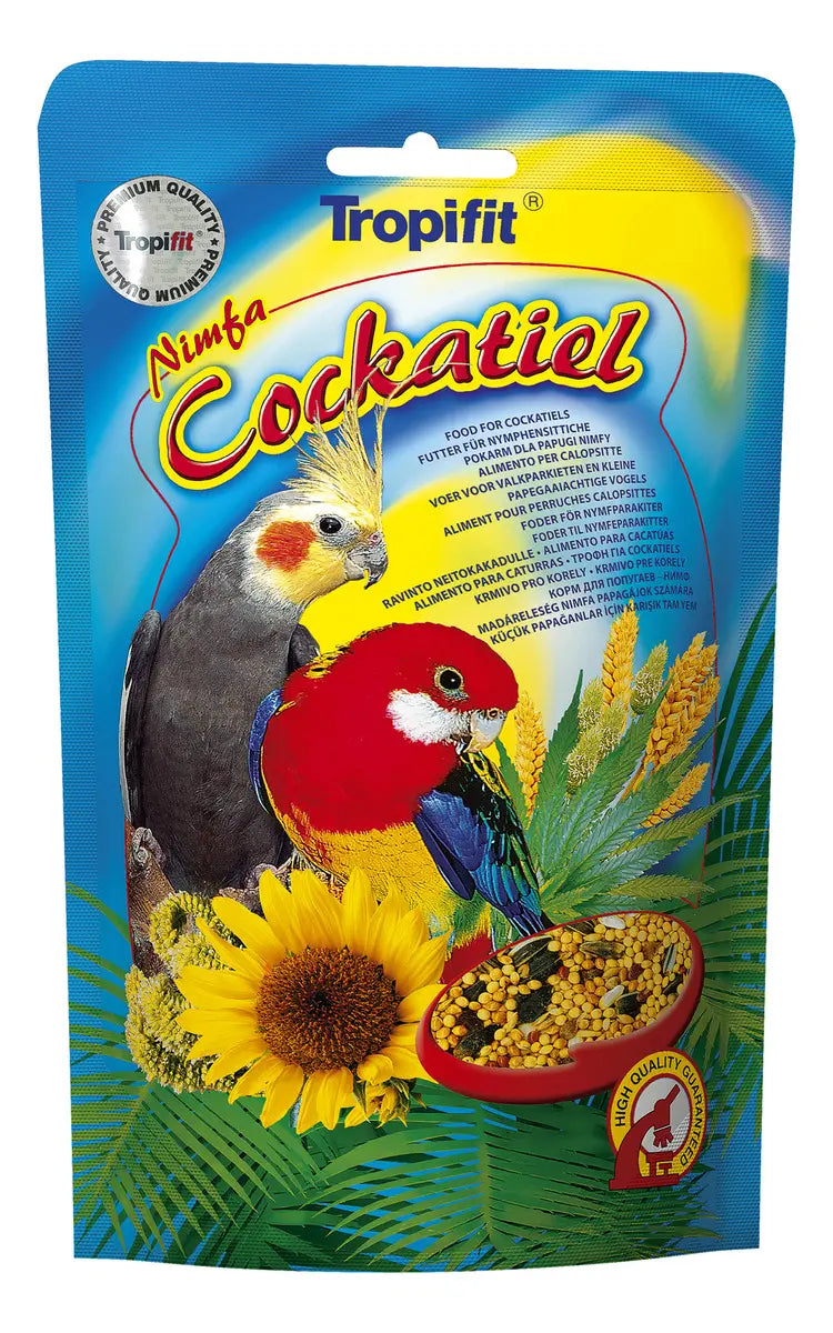 Alimento Super Premium Para Ninfas Agapornis Perico | 700g | Frutos Secos Granos Semillas Selectas | Tropifit Cockati