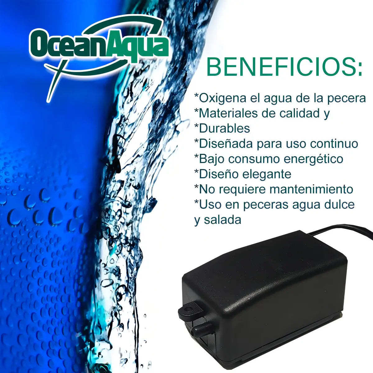 Bomba De Aire Pecera Ocean Aqua B-601