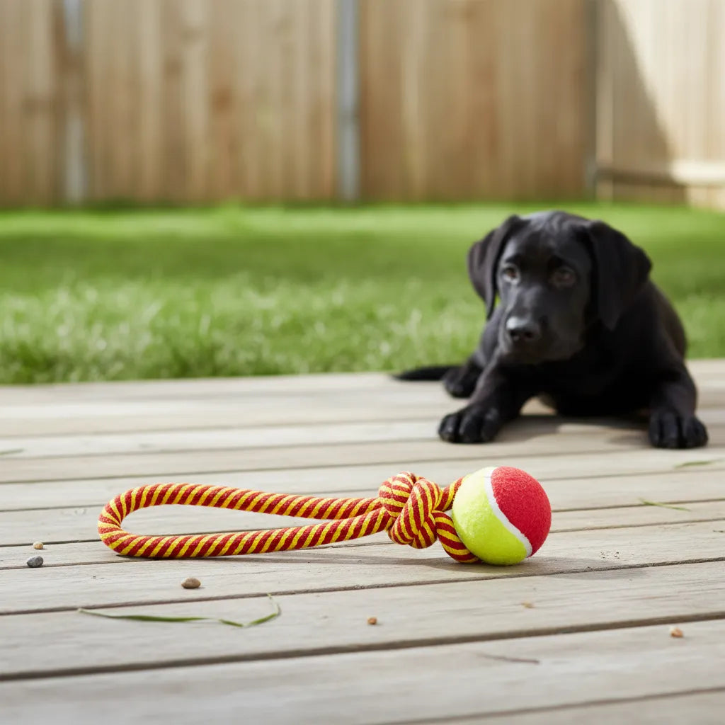 Juguete Jaladera Con Pelota Para Perros 32 Cm