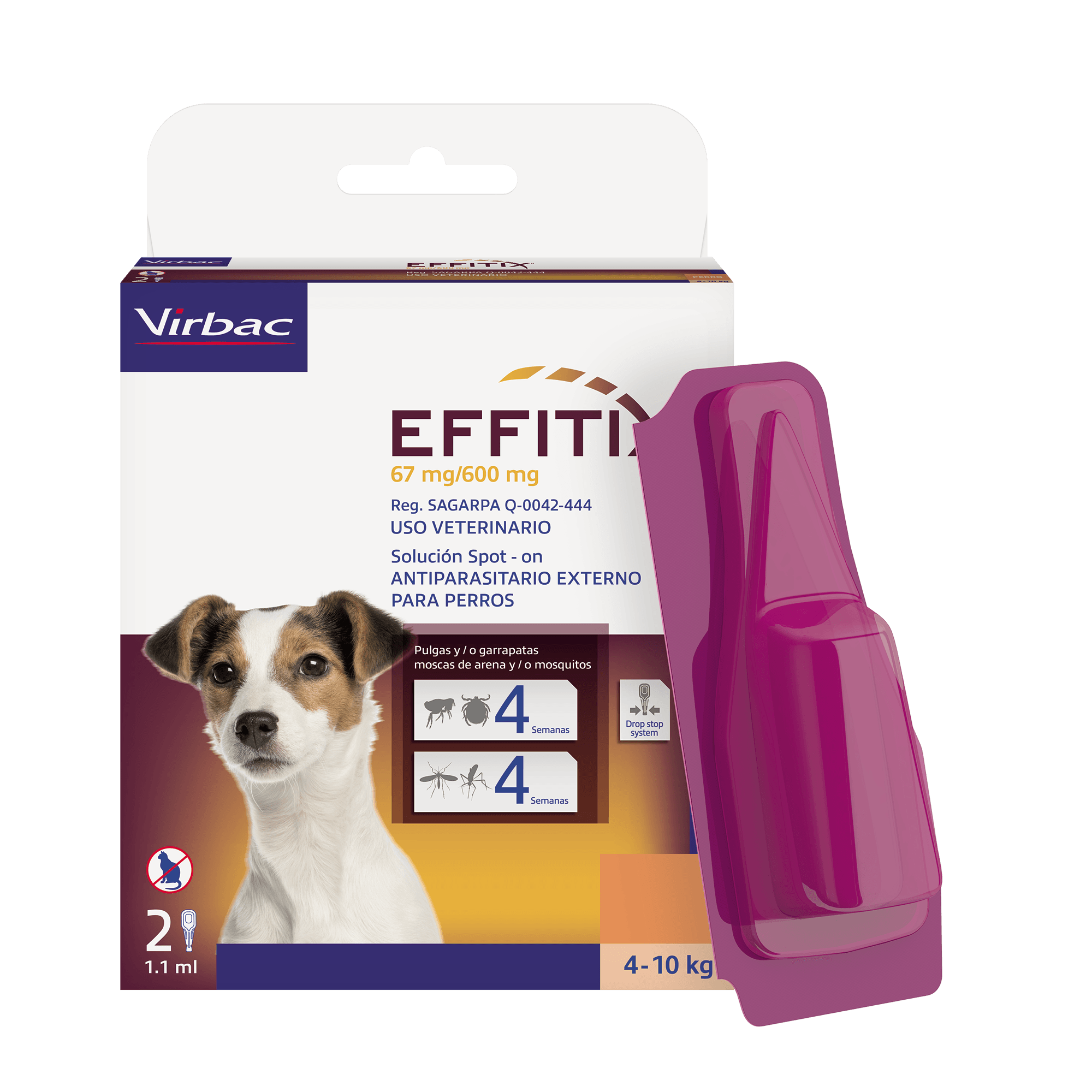Effitix para Perros – Pipetas Externas Virbac (2 Unidades)
