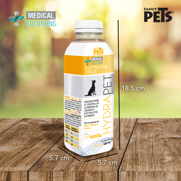 Electrolitos Orales Hydrapet Para Perros Sabor Vainilla 450ml