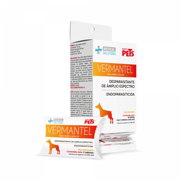 MS VERMANTEL DESPARASITANTE P/ PERRO ADULTO DISPLAY 15 PZAS