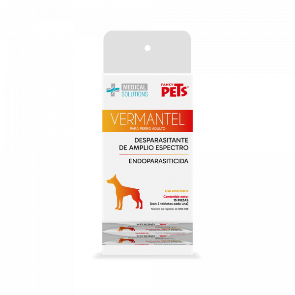 MS VERMANTEL DESPARASITANTE P/ PERRO ADULTO DISPLAY 15 PZAS