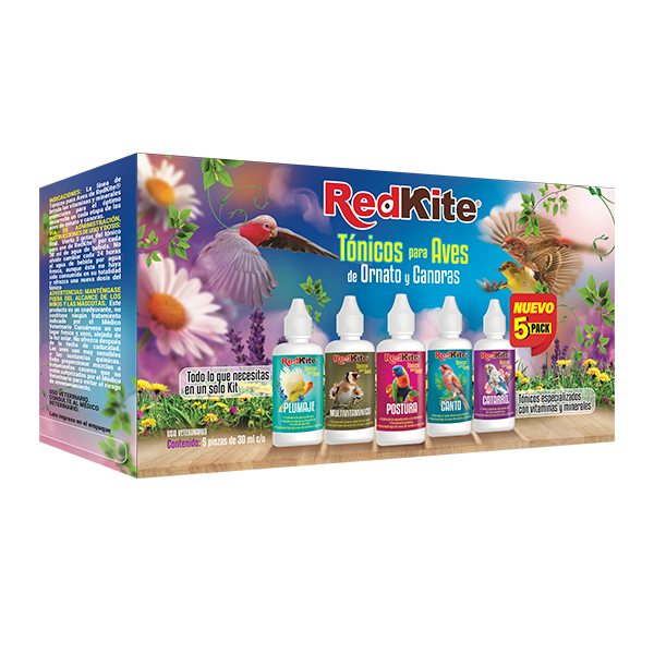 REDKITE TONICO P/AVES - 5 PACK SURTIDO.
