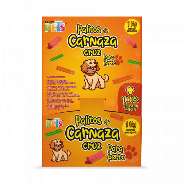 CAJA DE PALITOS DE CARNAZA CRUZ 1 KG