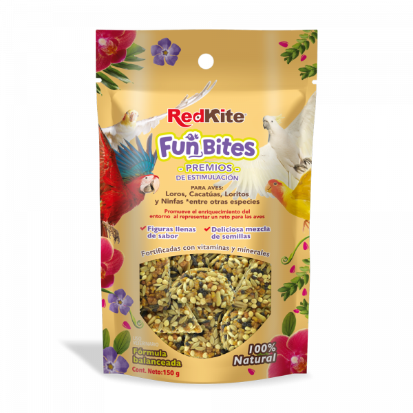 PREMIOS FUNBITES PARA CACATUAS, LOROS, LORITOS Y NINFAS
