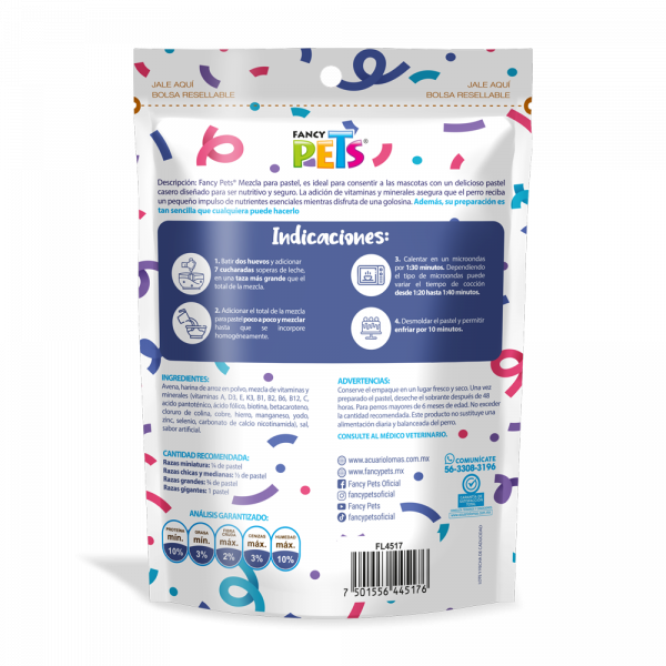 MEZCLA PARA PASTEL PARA PERROS 100 G