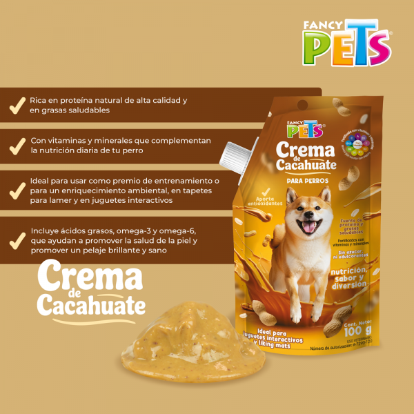 SUMINISTRO ALIM. CREMA DE CACAHUATE P/ PERROS 100G