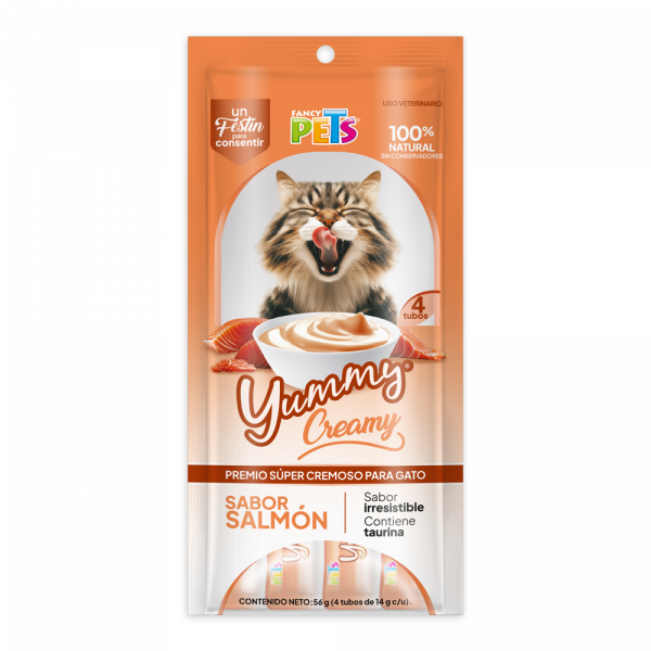 YUMMY CREAMY PARA GATO 56g (4 tubos de 14g c/u)