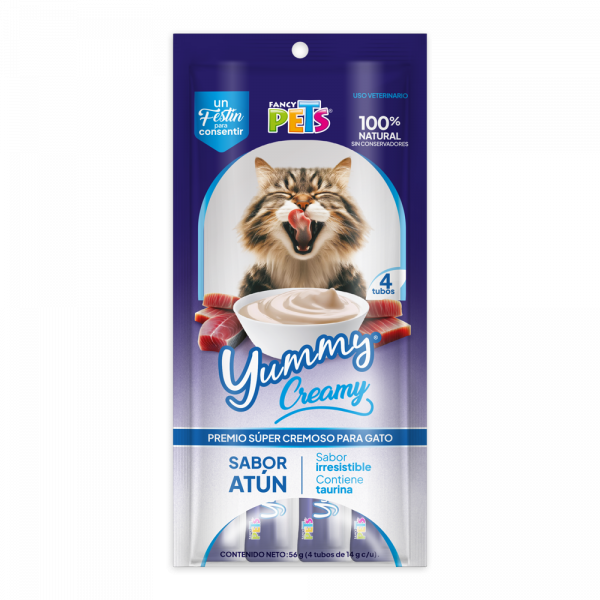 YUMMY CREAMY PARA GATO 56g (4 tubos de 14g c/u)