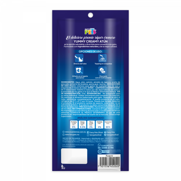 YUMMY CREAMY PARA GATO 56g (4 tubos de 14g c/u)