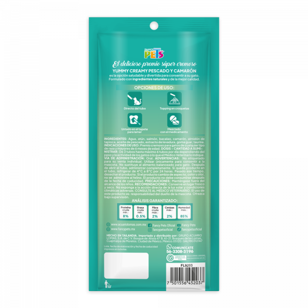 YUMMY CREAMY PARA GATO 56g (4 tubos de 14g c/u)