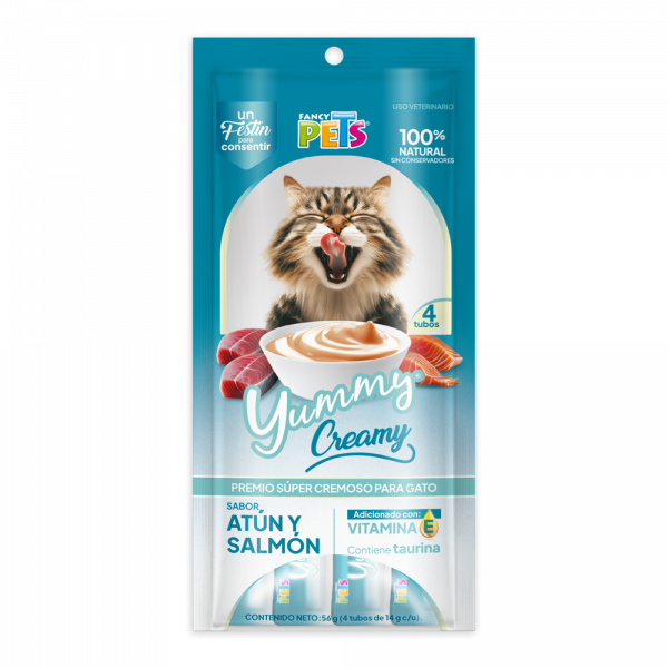 YUMMY CREAMY PARA GATO 56g (4 tubos de 14g c/u)