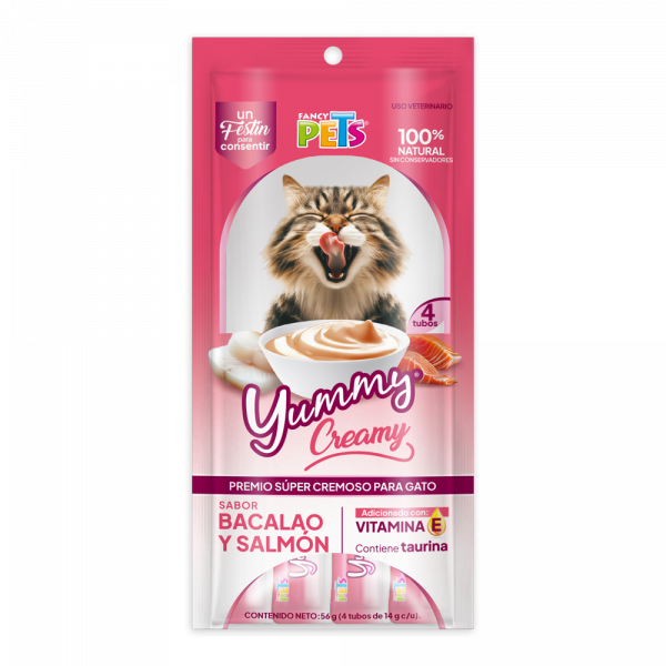YUMMY CREAMY PARA GATO 56g (4 tubos de 14g c/u)