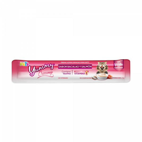 YUMMY CREAMY PARA GATO 56g (4 tubos de 14g c/u)
