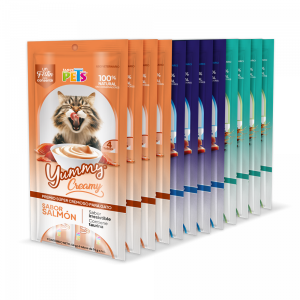 PREMIOS YUMMY CREAMY P/GATO SURTIDO - 12 PACK
