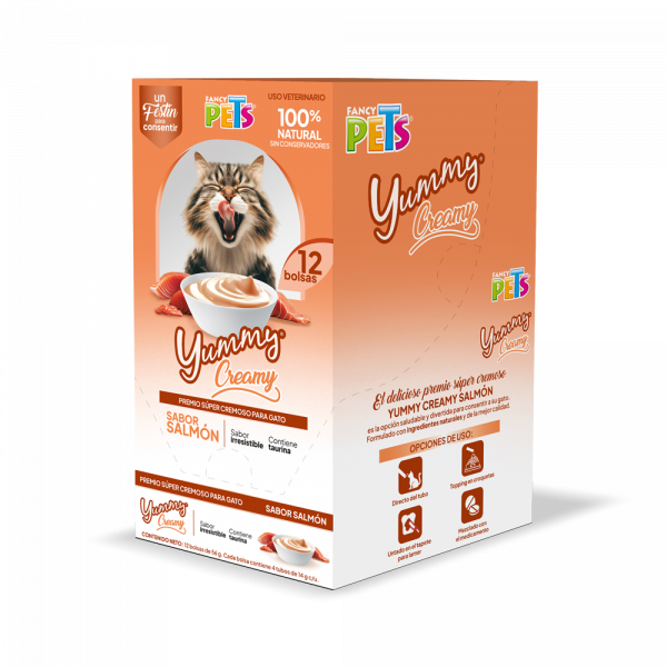 CAJA DISPLAY PREMIOS YUMMY CREAMY P/GATO - 12 PZAS