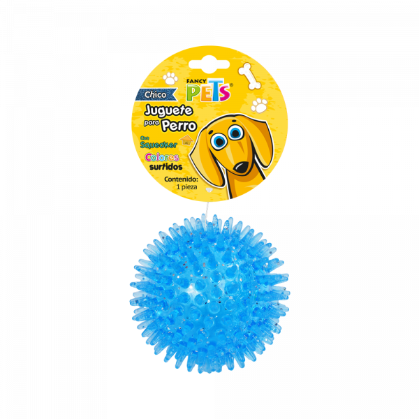 JUGUETE PELOTA GLITTER C/SQUEAKER COLORES SURTIDOS