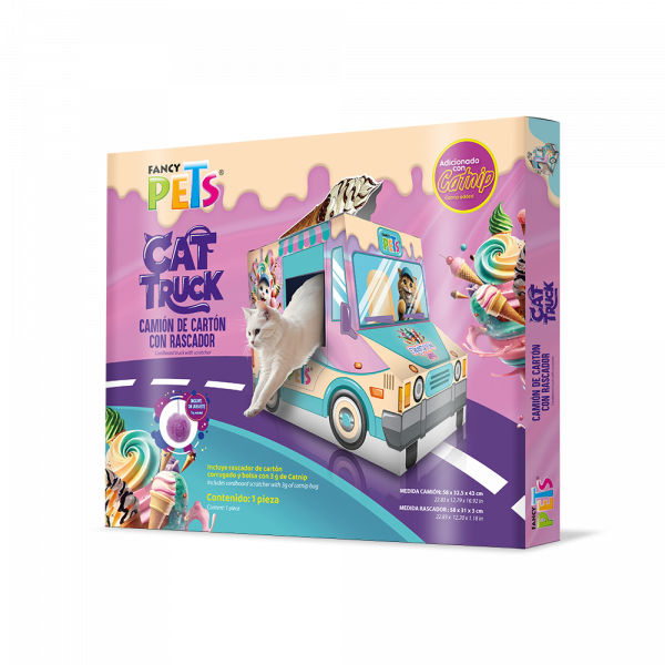 CAMION DE HELADOS C/RASCADOR PARA GATO