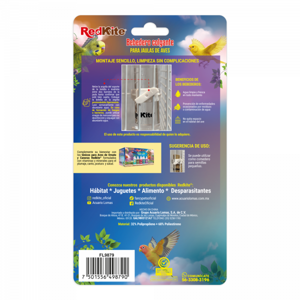 BEBEDERO P/AVES 120 ML REDKITE