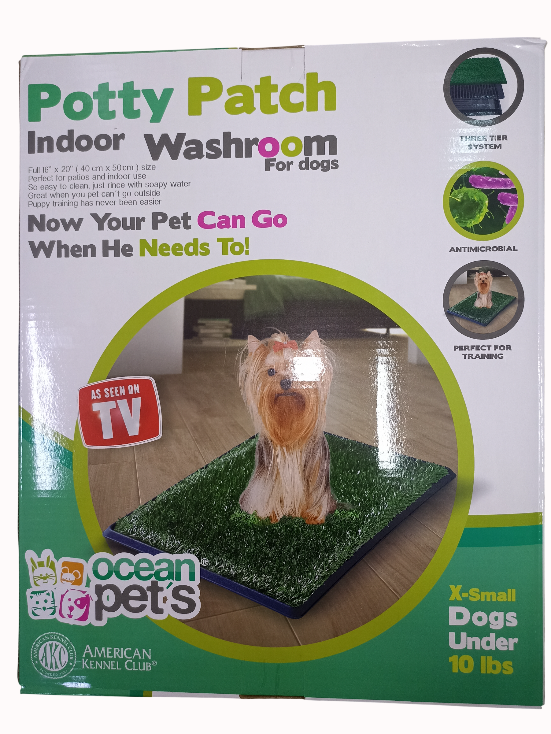 Tapete Sanitario Entrenador Indoor Puppy 3 En 1 Mini Ocean Pets 40 X 50CM