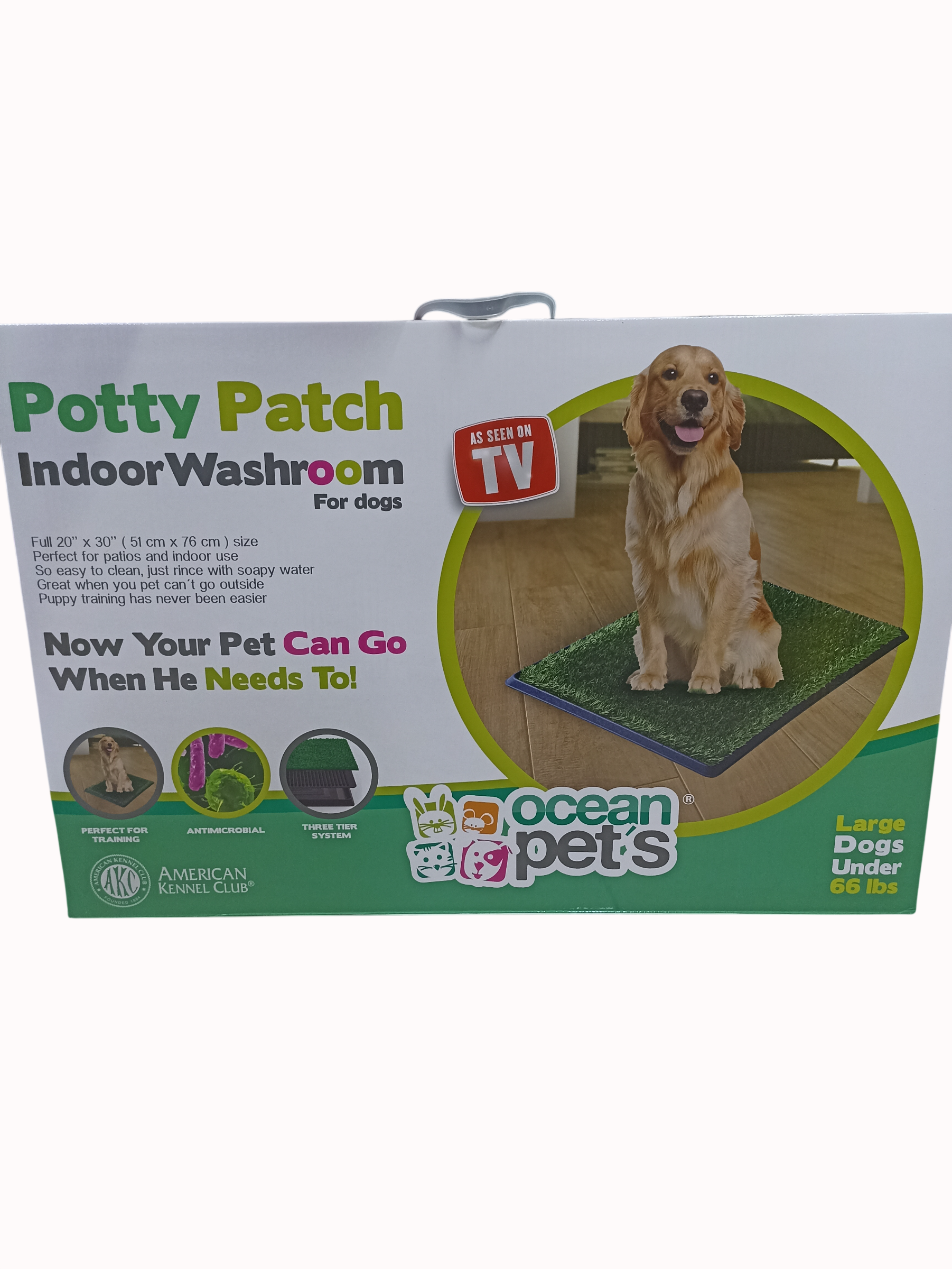 Tapete Sanitario Entrenador Indoor Puppy 3 En 1 GRANDE Ocean Pets 76 X 51
