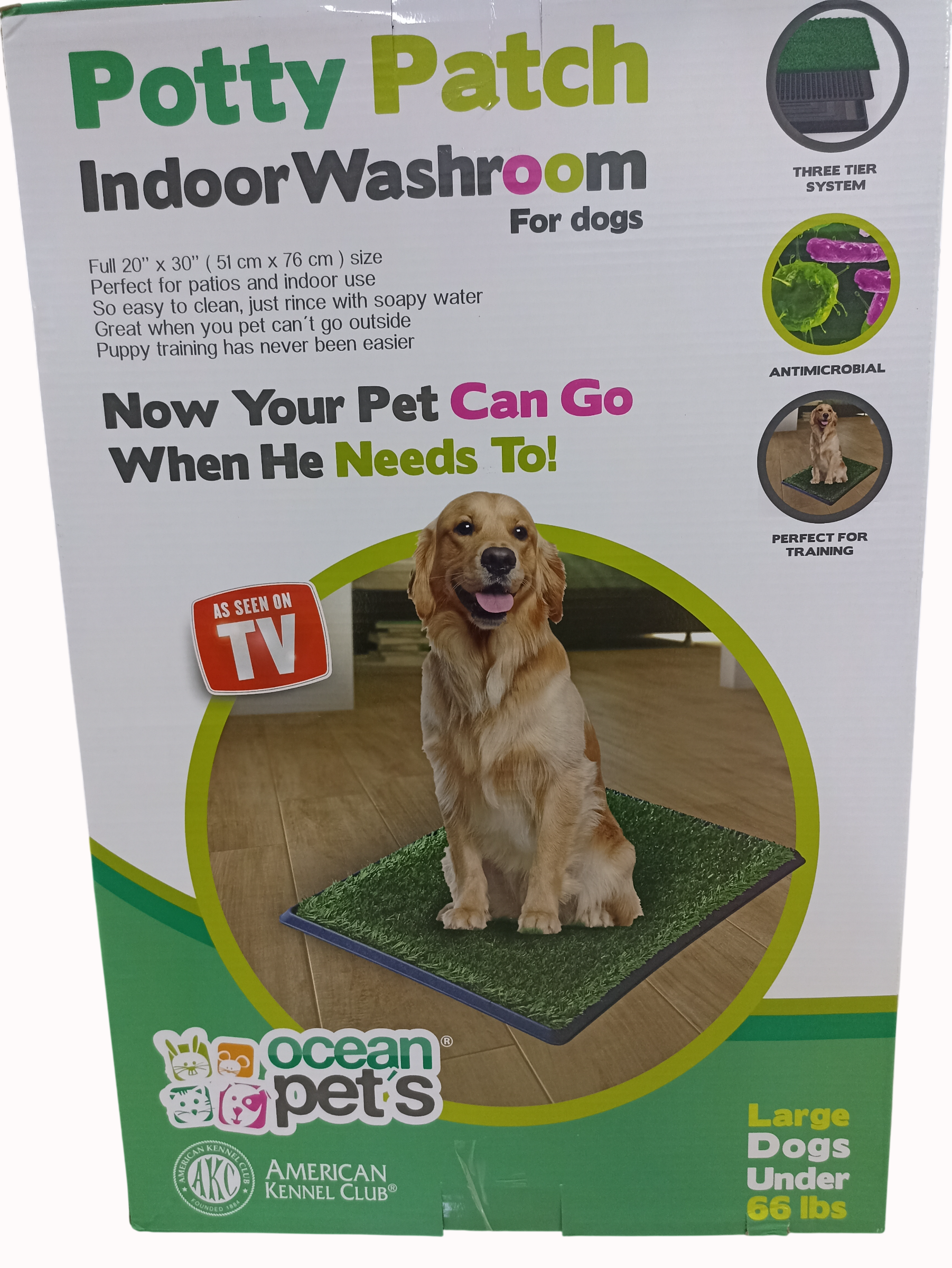 Tapete Sanitario Entrenador Indoor Puppy 3 En 1 GRANDE Ocean Pets 76 X 51